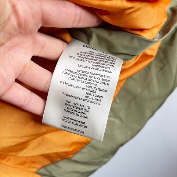 Orolay Womens Medium M Green Thickened Down Jacket Water Resistant Warm Pockets - Picture 11 of 16